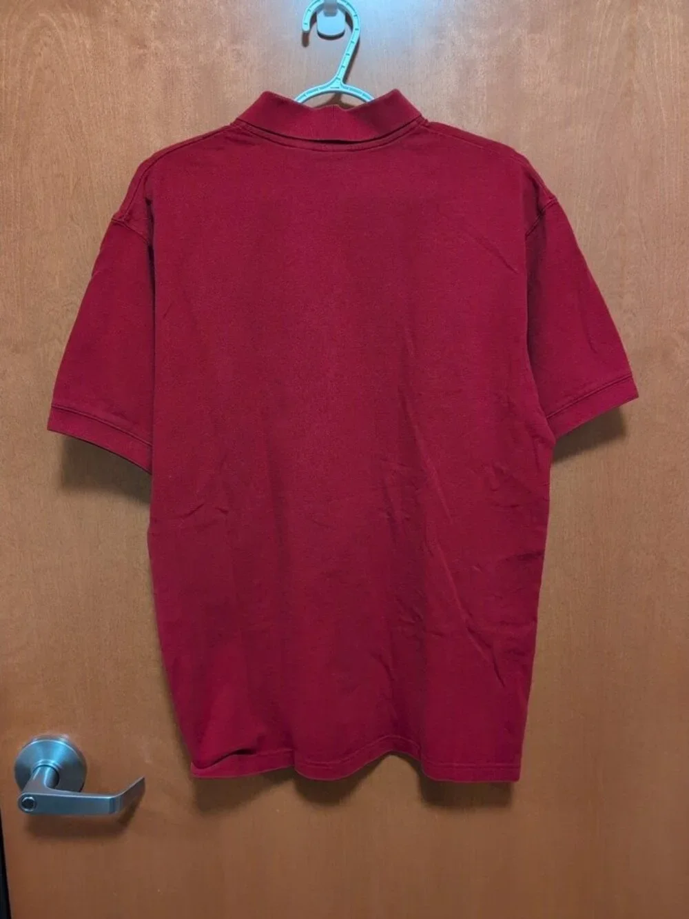 Helly Hansen Shirt Men's L Red Short Sleeve Polo Solid Cotton Casual - Picture 4 of 7